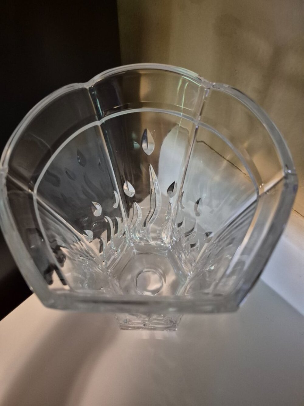 PARTYLITE SIGNATURE CRYSTAL HURRICANE CANDLE HOLDER 10" - Picture 2 of 6